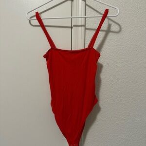 Forever 21 Red Bodysuit One Piece Sleek Design